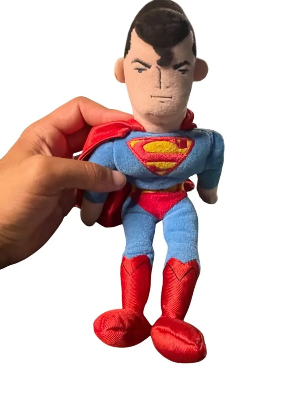 Vintage 1998 Superman bean bag Superman Plush Doll Red Cape 12-Inch Collectible